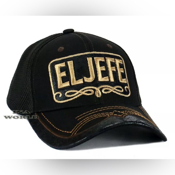 MEXICAN Hat EL JEFE Western Style Embroidered Trucker Mesh Snapback Baseball Cap - Picture 1 of 8